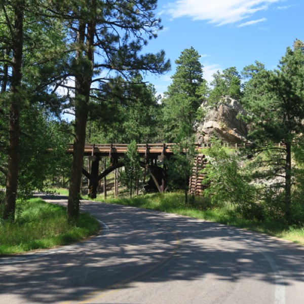 Pigtail bridge on Iron Mountain Road