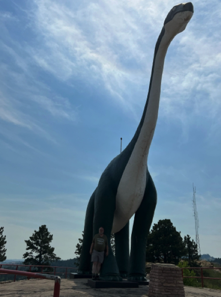 Brian with a Brontosaurus