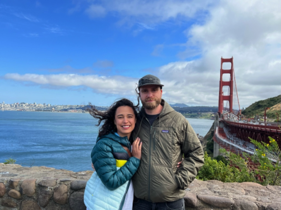 Marisol & Chris at the Golden Gate Bridge