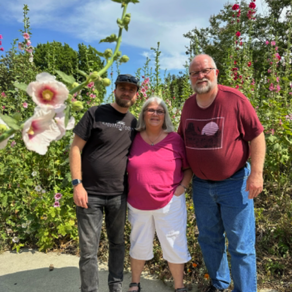 Hollyhocks in Williams Street Park - San Jose