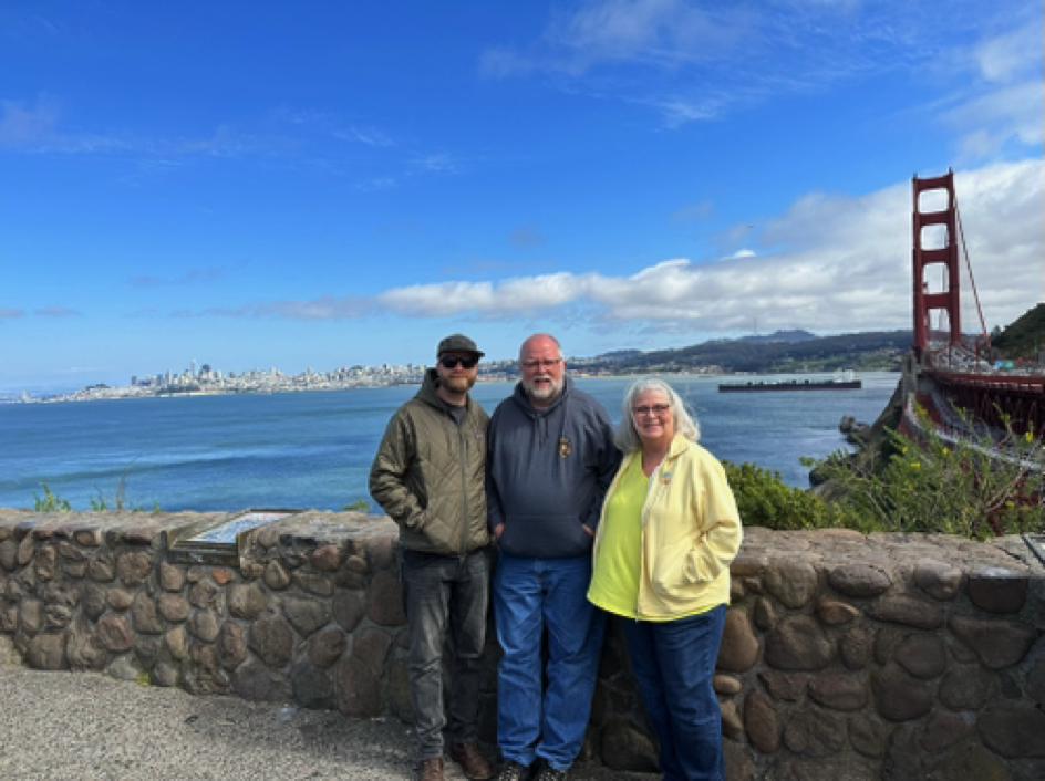 Chris, Brian & Donna at the Golden Gate Bridge