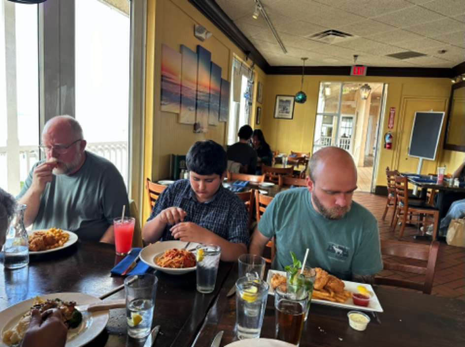 Dinner with Brian, Leo & Chris on Cannery Road in Monterey Bay