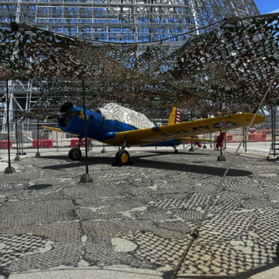 Restored trainer plane at Moffett Field