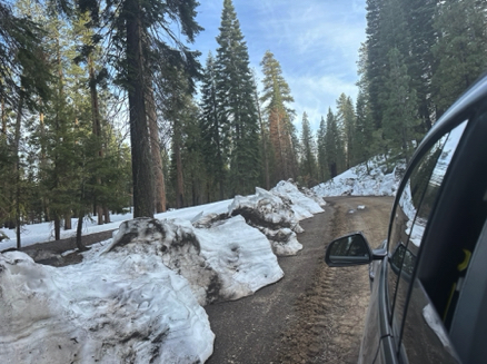 The only open road in Lassen