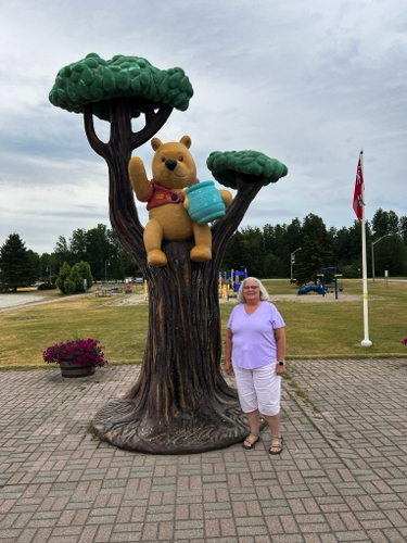 Donna with Winnie the Pooh