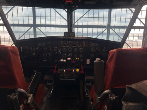 Cockpit of the Firefighting Plane